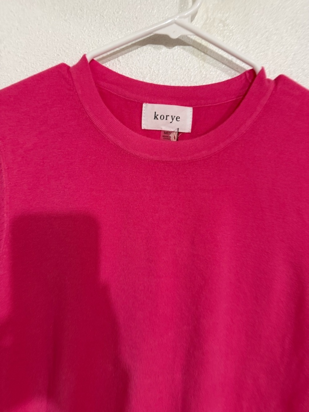 Korye Hot Pink Short Sleeve Knit Top - Picture 2 of 5